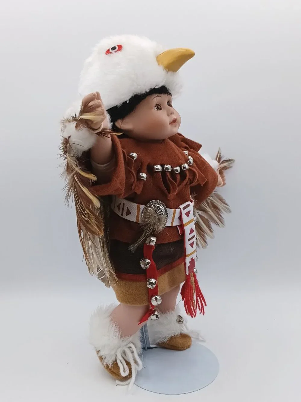Native American Little Eagle Dancer Porcelain Doll by Elke Hutchens 12